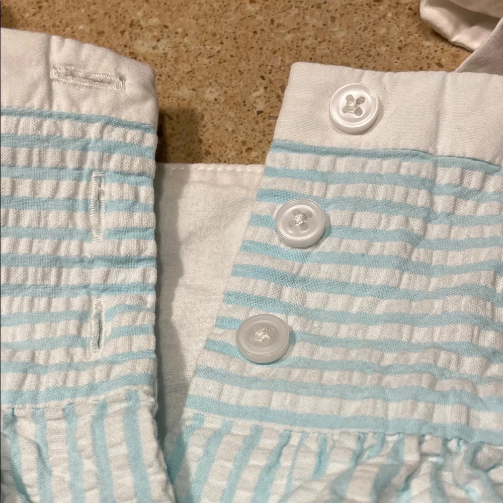 Gymboree Blue and White Striped Bodysuit